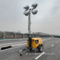 Trailer de torre de luz móvel de 4 x 1000w